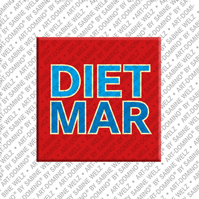 ART-DOMINO® BY SABINE WELZ DIETMAR - Magnet with the name DIETMAR