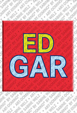 ART-DOMINO® BY SABINE WELZ EDGAR - Magnet mit dem Vornamen EDGAR