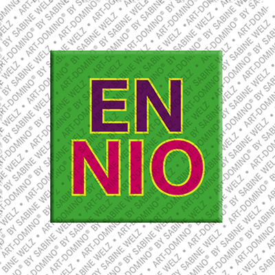 ART-DOMINO® BY SABINE WELZ ENNIO - Magnet with the name ENNIO