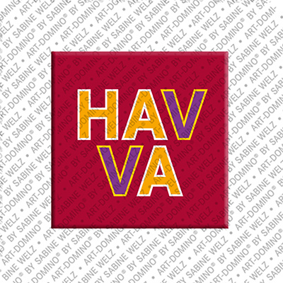 ART-DOMINO® BY SABINE WELZ HAVVA - Magnet with the name HAVVA