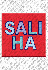 ART-DOMINO® BY SABINE WELZ SALIHA - Magnet with the name SALIHA