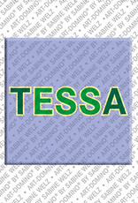 ART-DOMINO® BY SABINE WELZ TESSA - Magnet mit dem Vornamen TESSA
