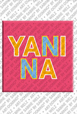 ART-DOMINO® BY SABINE WELZ YANINA - Magnet with the name YANINA