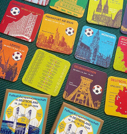 ART-DOMINO® BY SABINE WELZ Beer mat set - Football - European Championship 2024