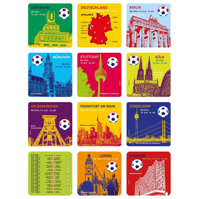 MAGNET-STORIES Beer mat set - EM 2024