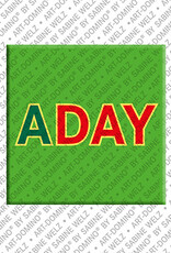 ART-DOMINO® BY SABINE WELZ ADAY - Aimant avec le nom  ADAY