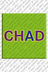 ART-DOMINO® BY SABINE WELZ CHAD - Aimant avec le nom  CHAD