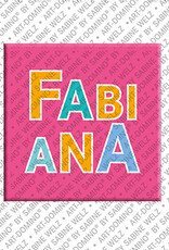 ART-DOMINO® BY SABINE WELZ FABIANA - Magnet mit dem Vornamen FABIANA