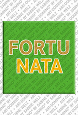 ART-DOMINO® BY SABINE WELZ FORTUNATA - Magnet mit dem Vornamen FORTUNATA