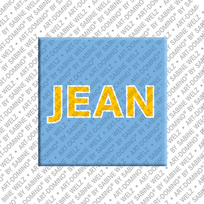 ART-DOMINO® BY SABINE WELZ JEAN - Magnet with the name JEAN