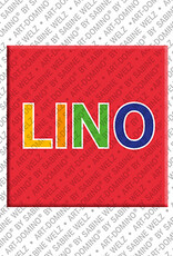 ART-DOMINO® BY SABINE WELZ LINO - Magnet with the name LINO