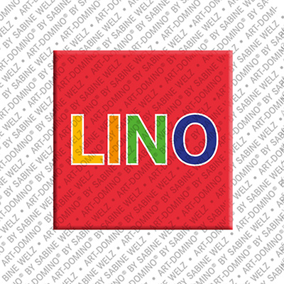 ART-DOMINO® BY SABINE WELZ LINO - Magnet with the name LINO