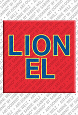ART-DOMINO® BY SABINE WELZ LIONEL - Magnet with the name LIONEL