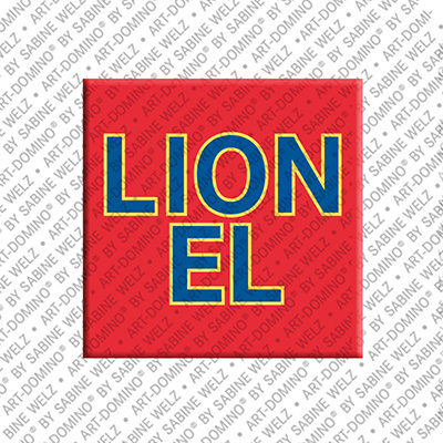 ART-DOMINO® BY SABINE WELZ LIONEL - Magnet with the name LIONEL