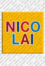 ART-DOMINO® BY SABINE WELZ NICOLAI - Magnet with the name NICOLAI