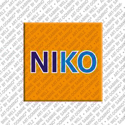 ART-DOMINO® BY SABINE WELZ NIKO - Aimant avec le nom  NIKO