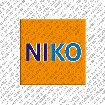 ART-DOMINO® BY SABINE WELZ NIKO - Magnet mit dem Vornamen NIKO