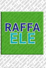 ART-DOMINO® BY SABINE WELZ RAFFAELE - Magnet with the name RAFFAELE