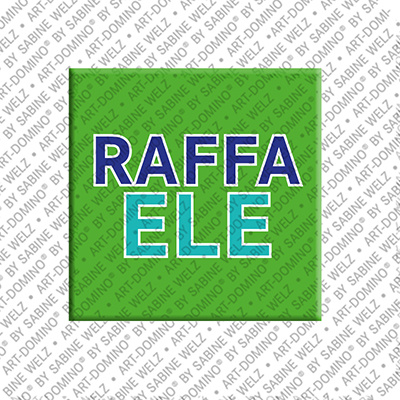 ART-DOMINO® BY SABINE WELZ RAFFAELE - Magnet with the name RAFFAELE