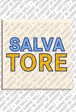 ART-DOMINO® BY SABINE WELZ SALVATORE - Magnet with the name SALVATORE