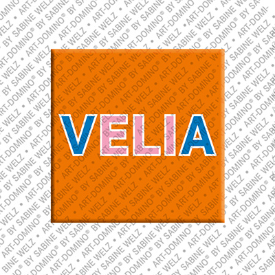 ART-DOMINO® BY SABINE WELZ VELIA - Aimant avec le nom  VELIA