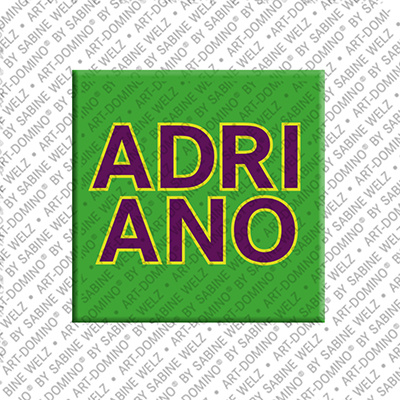 ART-DOMINO® BY SABINE WELZ ADRIANO - Aimant avec le nom  ADRIANO