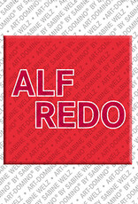 ART-DOMINO® BY SABINE WELZ ALFREDO - Aimant avec le nom  ALFREDO