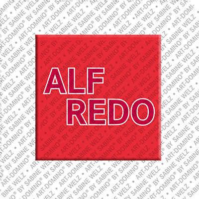 ART-DOMINO® BY SABINE WELZ ALFREDO - Aimant avec le nom  ALFREDO