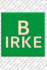 ART-DOMINO® BY SABINE WELZ BIRKE - Aimant avec le nom  BIRKE