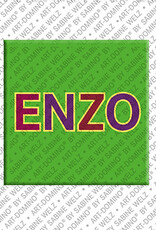 ART-DOMINO® BY SABINE WELZ ENZO - Magnet with the name ENZO
