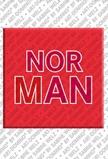 ART-DOMINO® BY SABINE WELZ NORMAN - Aimant avec le nom  NORMAN