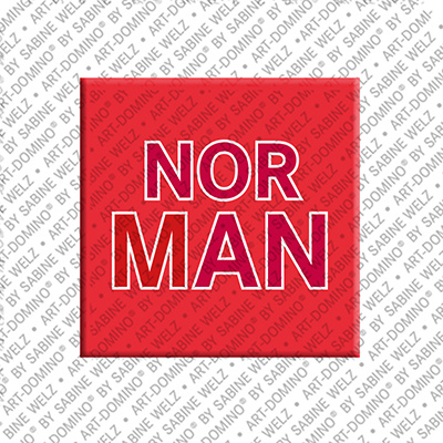 ART-DOMINO® BY SABINE WELZ NORMAN - Magnet with the name NORMAN