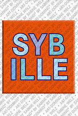 ART-DOMINO® BY SABINE WELZ SYBILLE - Magnet with the name SYBILLE