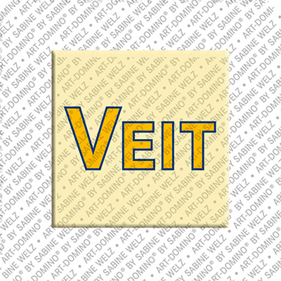 ART-DOMINO® BY SABINE WELZ VEIT - Magnet with the name VEIT