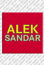 ART-DOMINO® BY SABINE WELZ ALEKSANDAR - Magnet with the name ALEKSANDAR