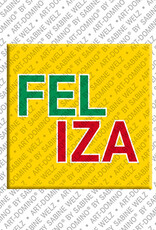 ART-DOMINO® BY SABINE WELZ FELIZA - Magnet with the name FELIZA