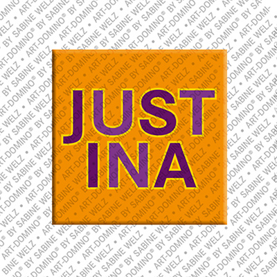 MAGNET-STORIES JUSTINA - Magnet mit dem Vornamen JUSTINA