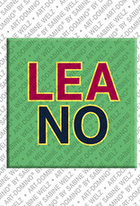 ART-DOMINO® BY SABINE WELZ LEANO - Magnet with the name LEANO