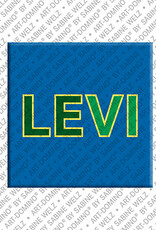 ART-DOMINO® BY SABINE WELZ LEVI - Magnet with the name LEVI