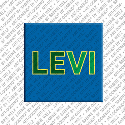 ART-DOMINO® BY SABINE WELZ LEVI - Magnet mit dem Vornamen LEVI