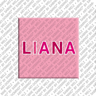 ART-DOMINO® BY SABINE WELZ LIANA - Magnet with the name LIANA