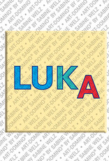 ART-DOMINO® BY SABINE WELZ LUKA - Magnet with the name LUKA