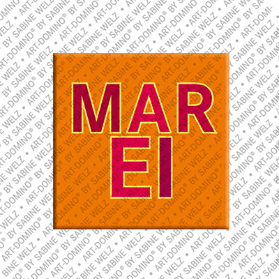ART-DOMINO® BY SABINE WELZ MAREI - Magnet with the name MAREI