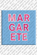 ART-DOMINO® BY SABINE WELZ MARGARETE - Magnet with the name MARGARETE