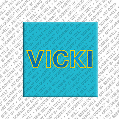 ART-DOMINO® BY SABINE WELZ VICKI - Aimant avec le nom VICKI