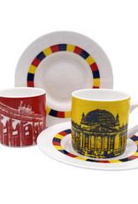 ART-DOMINO® BY SABINE WELZ Berlin Espressotasse 02 - Reichstagskuppel und Brandenburger Tor