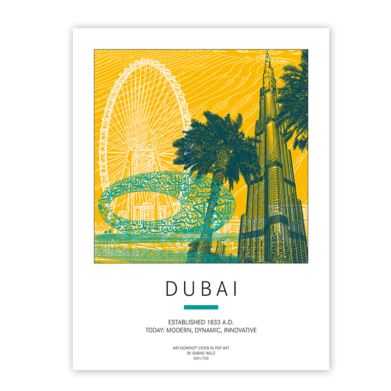 ART-DOMINO® BY SABINE WELZ Plakat - Vereinigte Arabische Emirate - Dubai