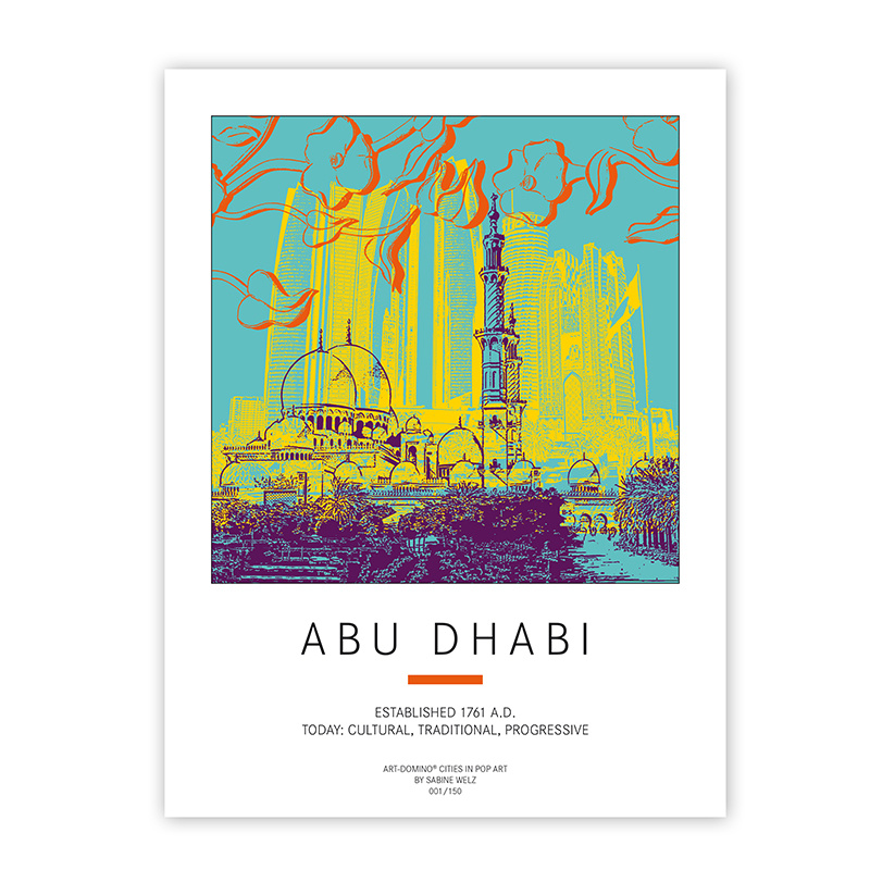 ART-DOMINO® BY SABINE WELZ Plakat - Vereinigte Arabische Emirate - Abu Dhabi