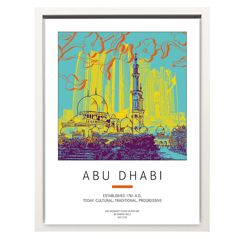 ART-DOMINO® BY SABINE WELZ Poster - United Arab Emirates - Abu Dhabi
