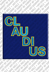 ART-DOMINO® BY SABINE WELZ CLAUDIUS - Magnet with the name CLAUDIUS